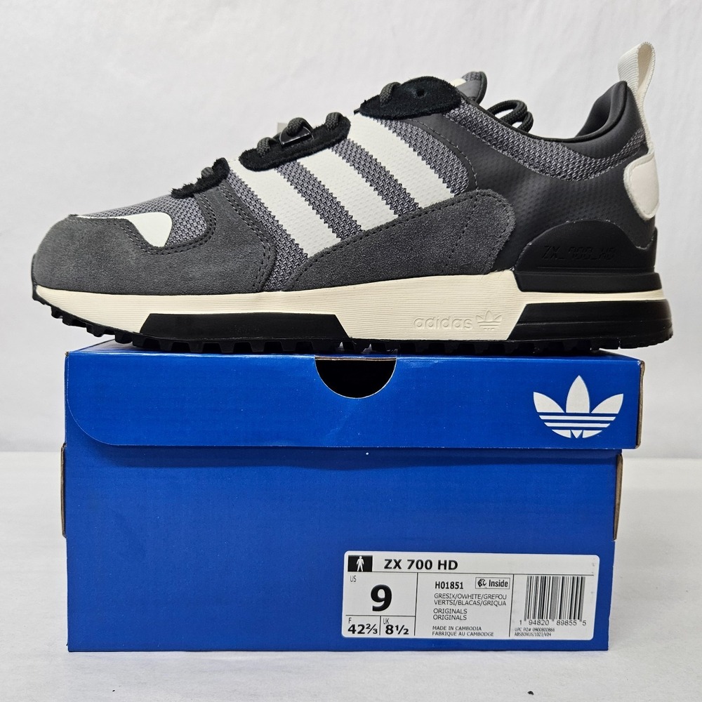 Adidas Originals ZX 700 HD Retro Sneakers H01851 Grey White Men's Size 9